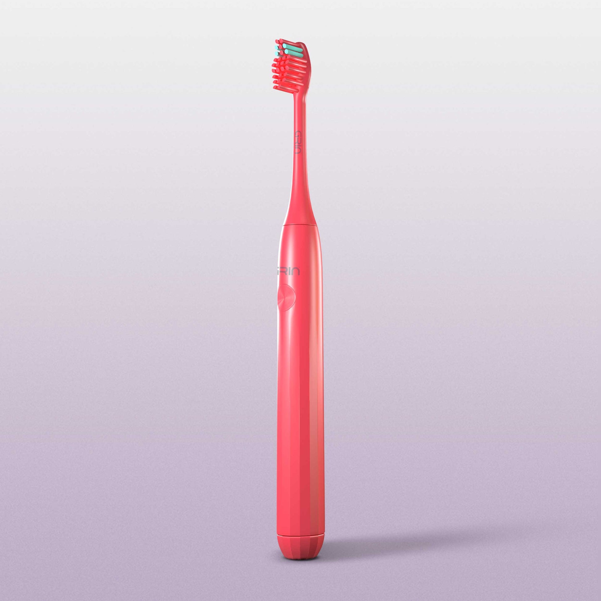 GRIN Technology Electric Toothbrush with 5x Plaque Removal Power | Coral Red | 3 Brushing Modes (Whitening, Clean, Sensitive) | 6-Month Battery Life | IPX7 Waterproof | 2 Replacement Heads & Travel Case (Copy) (Copy)