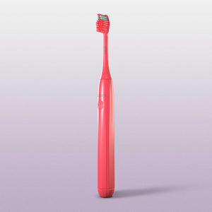 GRIN Technology Electric Toothbrush with 5x Plaque Removal Power | Coral Red | 3 Brushing Modes (Whitening, Clean, Sensitive) | 6-Month Battery Life | IPX7 Waterproof | 2 Replacement Heads & Travel Case (Copy) (Copy)