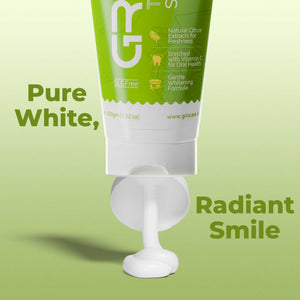 GRIN Toothpaste with Lemon | Gentle Whitening & Fresh Breath | Natural Ingredients | Fluoride-Free | Safe for Daily Use | 100g Tube